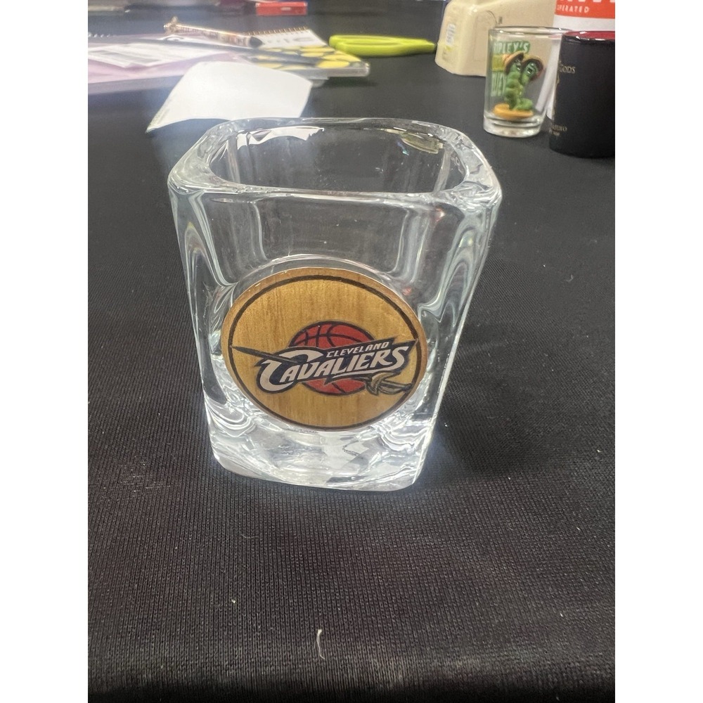 NBA Cleveland Cavaliers Metal Emblem Shot Glass Square Unique Made in USA